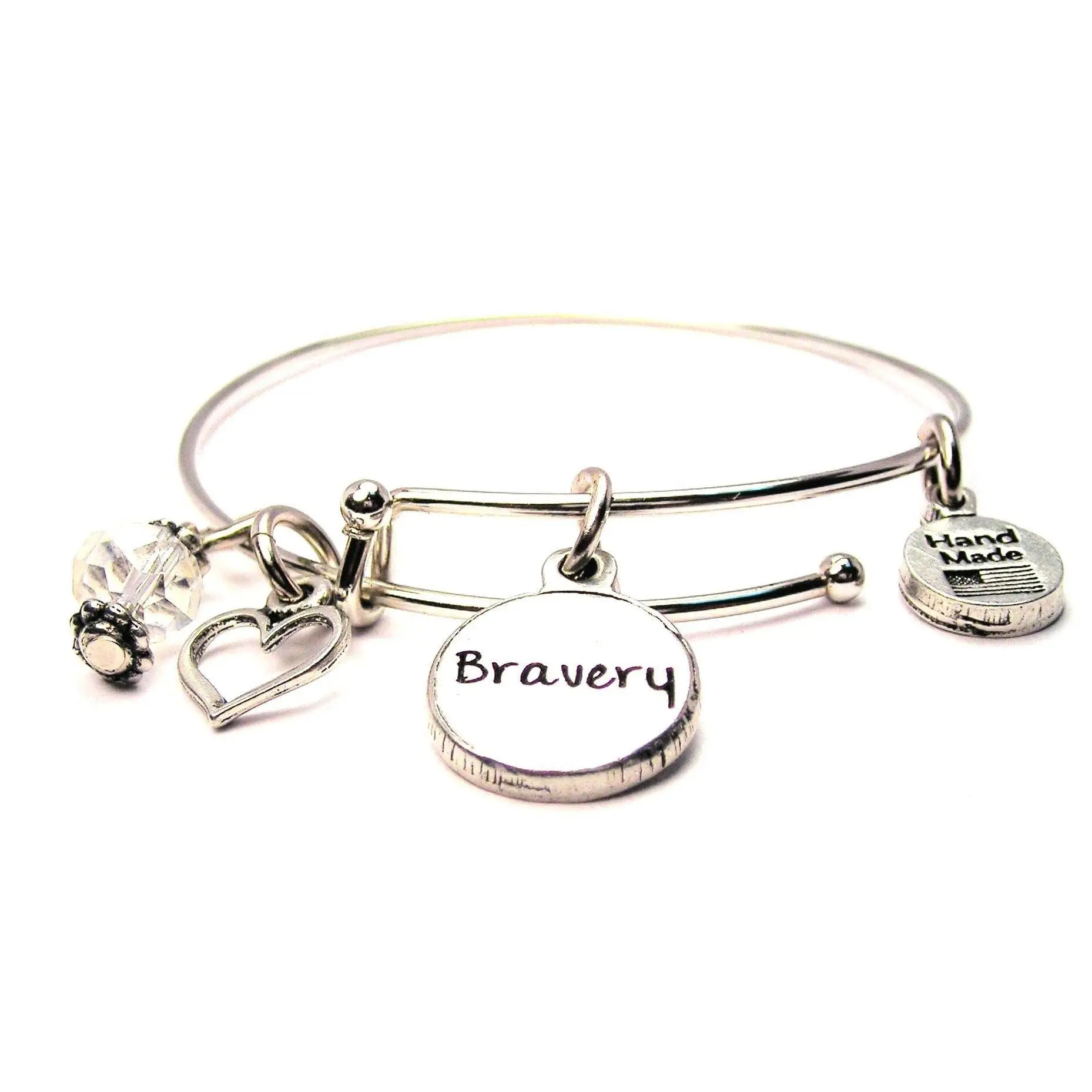 Bravery Circle Expandable Bangle Bracelet