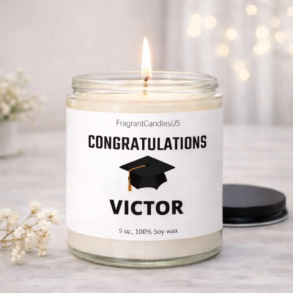 Personalized Custom Candle Gift, Custom Name Soy Candle for Her Him, Handmade Scented Candle Decor, Unique Personalized Gift for Birthday Graduation Wedding Anniversary, Personalized Keepsake Candle Friend Family Coworker Teacher Mom Dad, custom candle