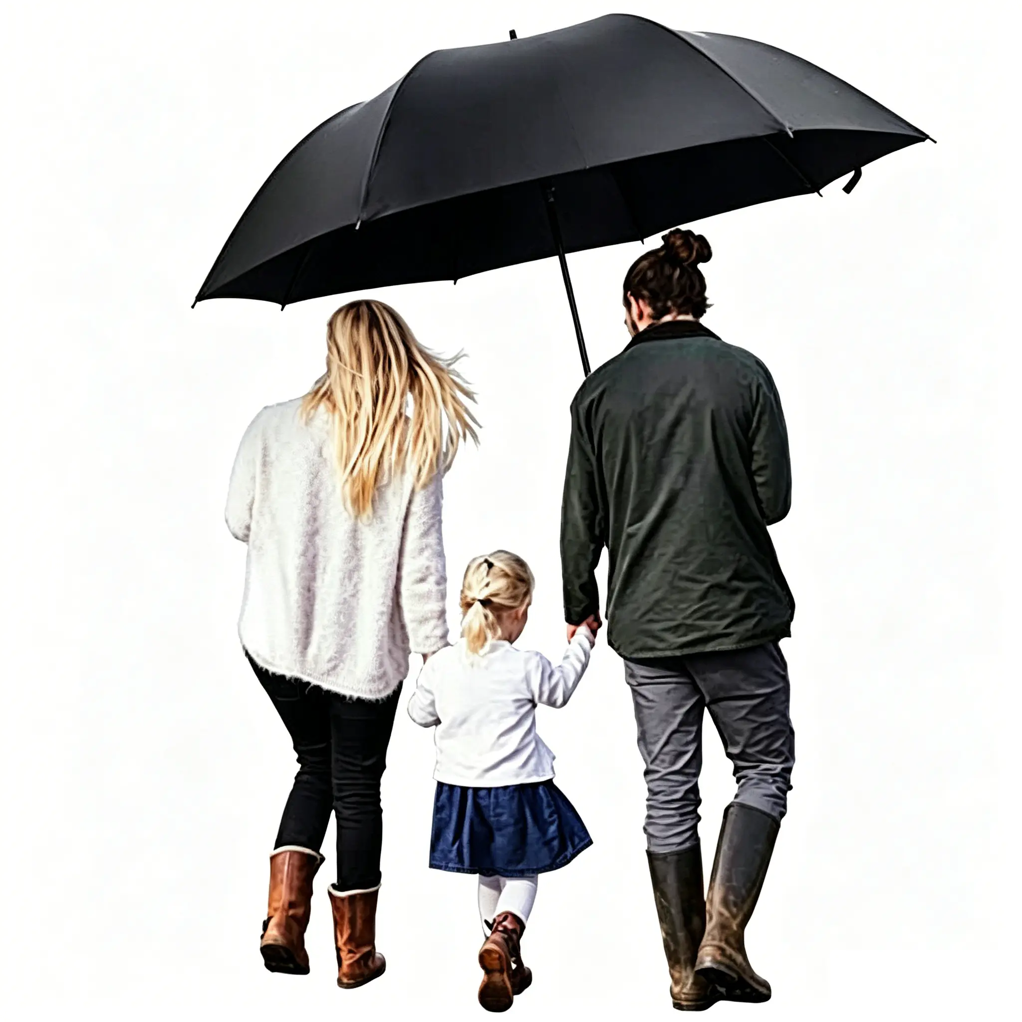50-in Extra Large 2-Person Windproof Umbrella, Heavy Duty 12-Rib Waterproof Compact Foldable Handheld All-Weather Anti-UV/UVB Umbrella for Family Travel, Compact Foldable Umbrellas, 12-Rib Umbrellas