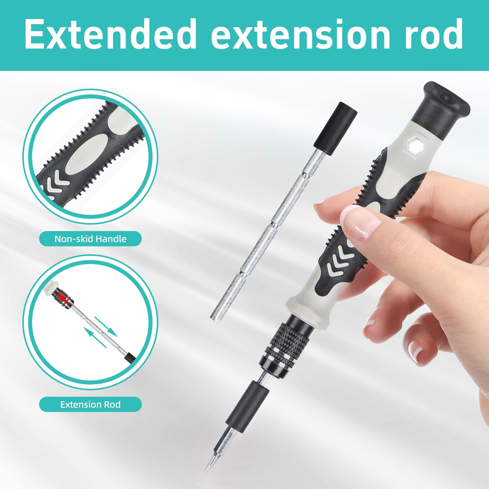 Precision Screwdriver Set | Professional Electronics Repair Kit for Phones | Flexible Shaft Magnetic Bits | Laptops, Watches, Game Consoles & Eyeglasses |Home Must-Have! Precision Screwdriver Set | Professional Electronics Repair Kit for Phones | Flexible Shaft Magnetic Bits | Laptops, Watches, Game Consoles & Eyeglasses |Home Must-Have!