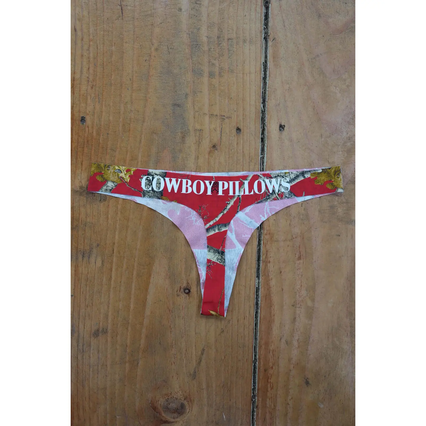 Red Camo Cowboy Pillows Undies
