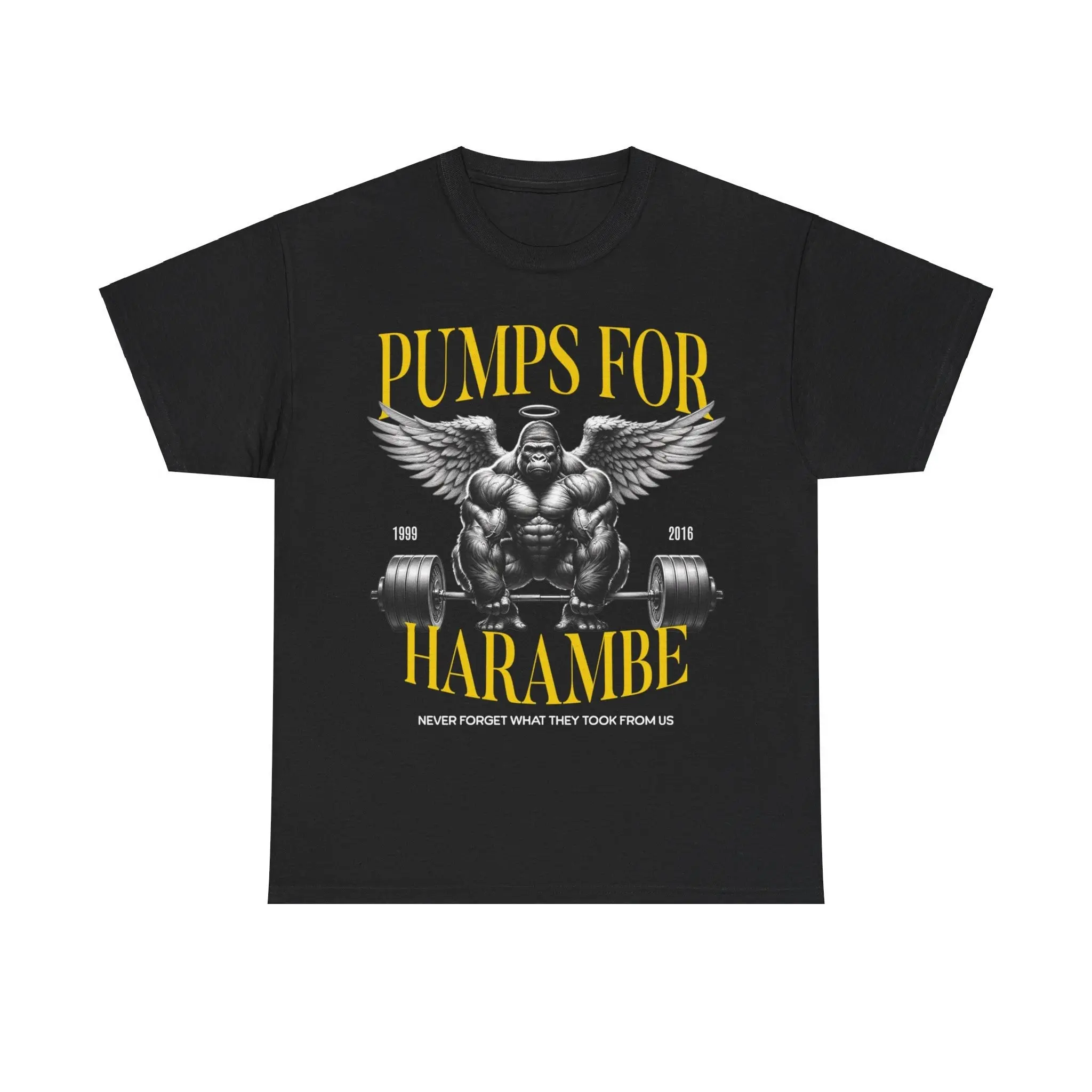 Pump For Harambe Gym Pump Cover | Bodybuilding Motivation Lifting Shirt | Oversized Gym Training Harambe Meme Tshirt