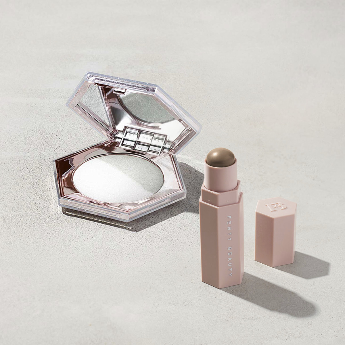 Fenty Beauty Sculpt + Sparkle Duo: Match Stix Contour Skinstick and Diamond Bomb All-Over Diamond Veil