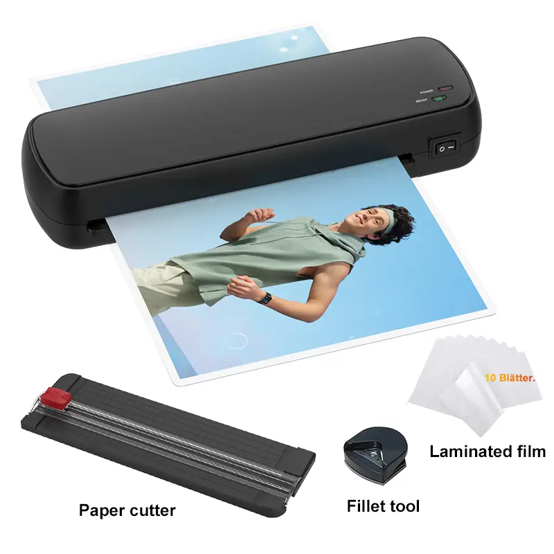 Versatile Laminator Machine,It has Quick Warm Up, Fast Laminating Documentation and Photos, Increases Their Long Term Color Preservation. Suitable for Family, Office and School A4/A5/A6 Size