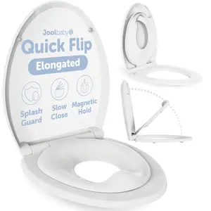 Jool Baby Quick Flip Toilet Seat with Built-In Potty for Toddler Training - Splash Guard, Slow Closing Seats Jool Baby Quick Flip Toilet Seat with Built-In Potty for Toddler Training - Splash Guard, Slow Closing Seats