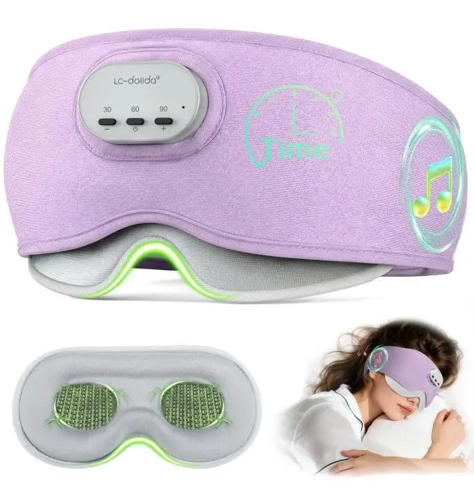 Father's Day Idea: LC-dolida Voice Control Sleep Mask – Total Blackout, Timer, Side Sleeper Friendly – Dad Will Love It