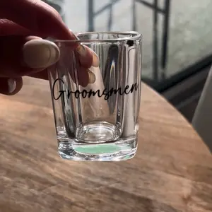 Groomsmen Shot Glass - Drinkware for Groomsmen with Clear Design