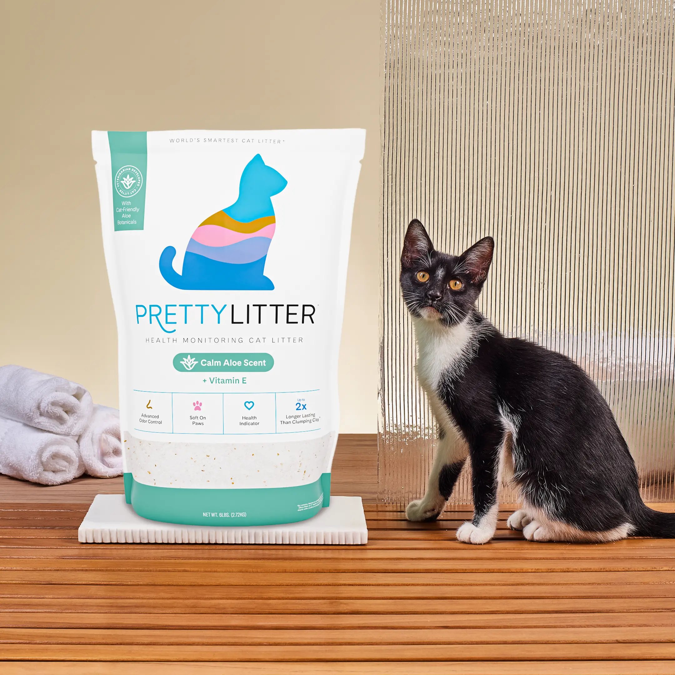 PrettyLitter Calm Aloe Scented Cat Litter, 6lb PrettyLitter Calm Aloe Scented Cat Litter, 6lb