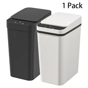 17L/4.49Gal Smart Sensor Trash Can, Automatic Trash Can, Home trash can, Touchless trash bin, three sensing modes: hand wave sensing, knee sensing, sealed and odor-proof, compact design, uses two AA batteries (not included), suitable f