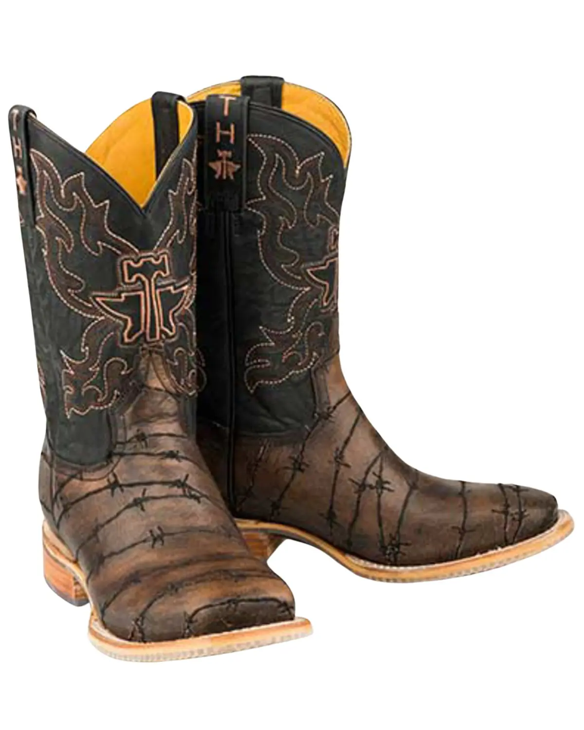 Tin Haul Men's Men'S Keep Out Western Boot Broad Square Toe - 14-020-0077-0393 Bl