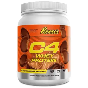 Reese's C4 Whey Protein Powder, Peanut Butter & Chocolate Flavor, 25g Protein, 18 Servings