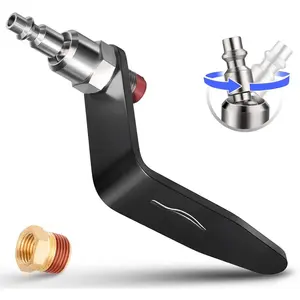 Steel Pneumatic Tool Rafter Hook Hanger, Lightweight, Durable,Reusable Metal Organaizer Adjustable Easy Install Hooks with 1/4" Air Tool Swivel Fitting, for Air Nailer