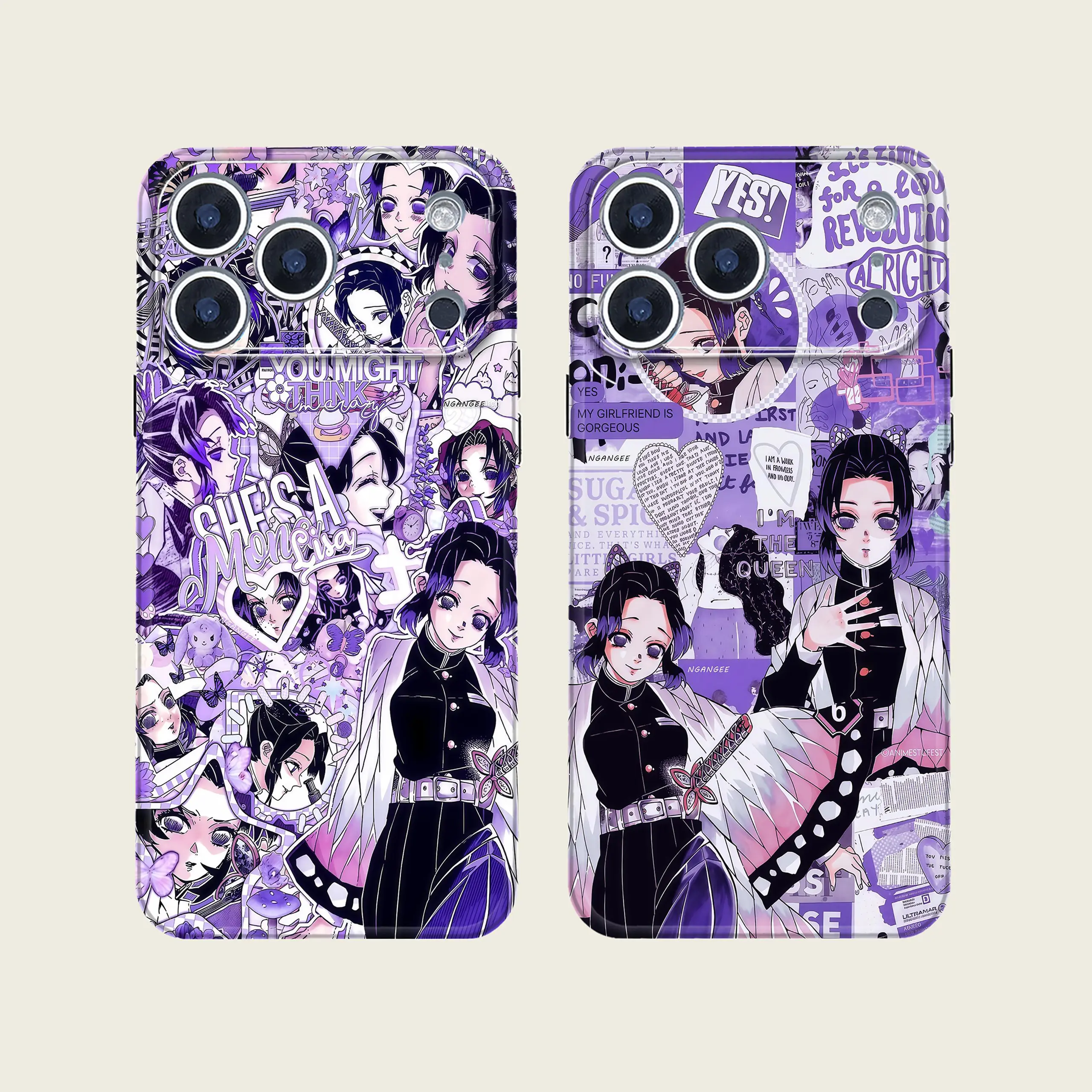 DS Anime-Style SHINOBU Custom Smartphone Cover, Protective Mobile Phone Accessories for iPhone 11,12,13,14,15,16 Plus,17,17 Air,17 Pro Max (GMPT15&16&18&21&22&23&28&29)