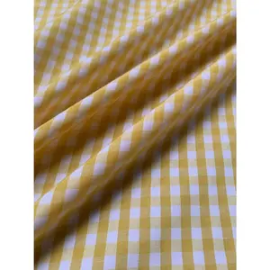 Yellow Gingham Fabric/  Tela Guinga Amarilla