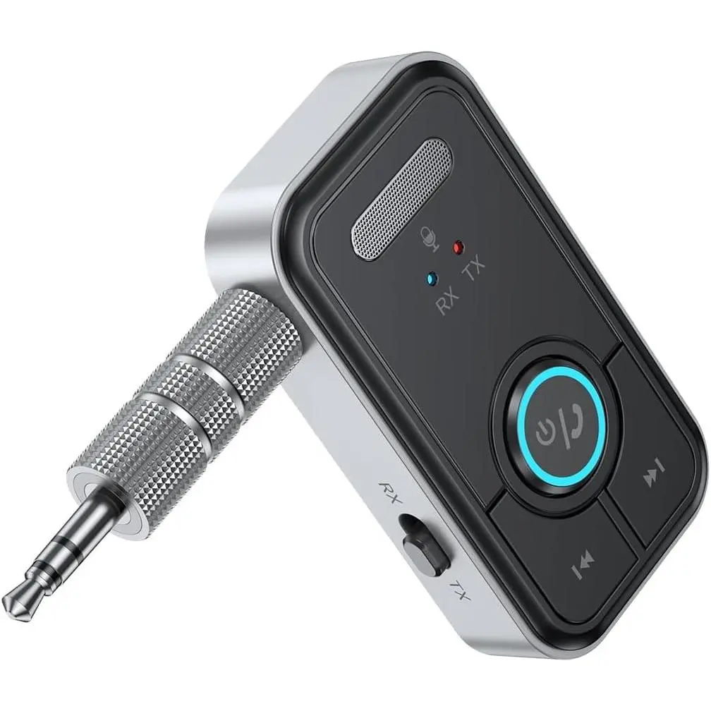 Bluetooth Car Adapter - Compact Automotive Audio Receiver, Wireless FM Transmitter, Playback & Audio Adapter for Car Stereos (1 Count), Playback Adapter Car Stereos