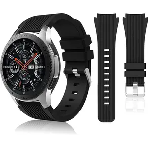 Compatible with Samsung Galaxy Watch 46mm Bands/Gear S3 Frontier, Classic Watch Bands/Galaxy Watch 3 Bands 45mm, 22mm Soft Silicone Bands Bracelet Sports Strap for Men & Women.