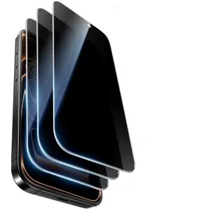 3-Pack 28° Privacy Tempered Glass Screen Protector for Iphone 11 12 13 14 15 16 17 Pro Max 14 15 16 Plus Full Screen Black Privacy Glass, Anti-Peep (Stop People Looking at Your Phone)