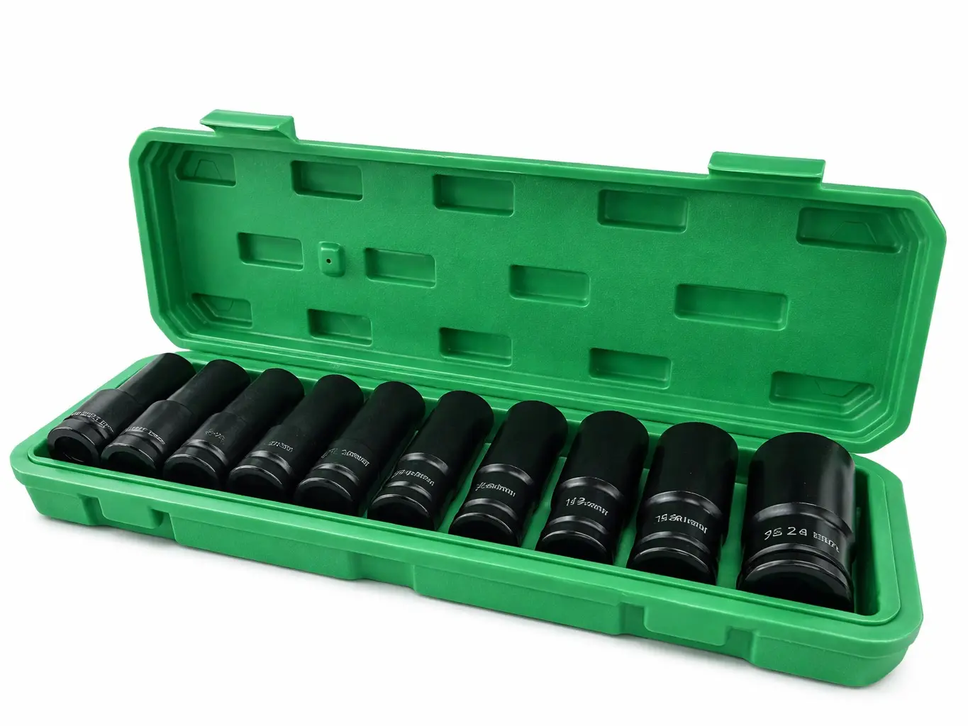 10PCS Heavy-Duty 1/2" Drive Deep Metric Impact Socket Set, Durable Steel Construction for Tire Removal, Cr-V Steel 6-Point Metric Car Wheel Lug Nut Removal Sockets Tool with 10-24mm Sizes, Universal Auto Repair Accessories for Most Cars