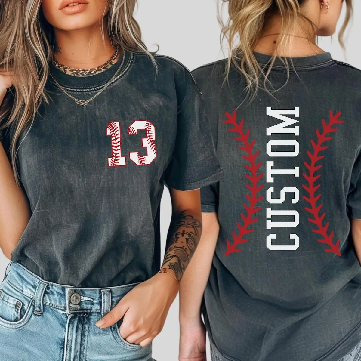 "Custom Baseball Number and Name Tshirt, Baseball Custom Shirt,Baseball Mom Tee,Personalized Baseball,Custom Baseball,ana1841 "