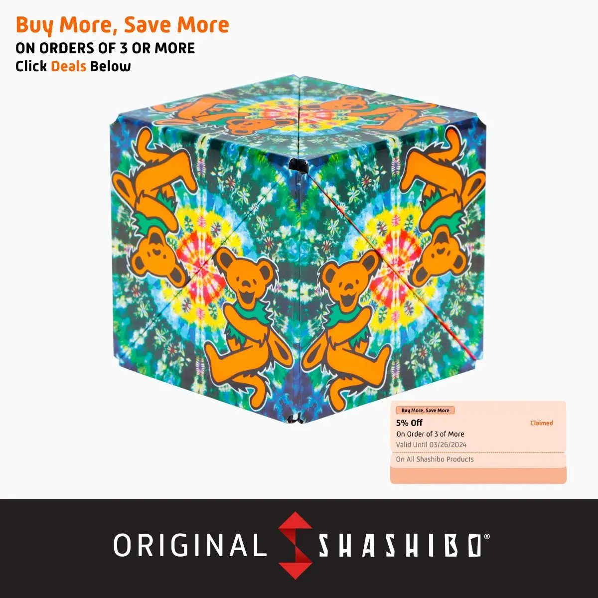 Grateful Dead Series - Shashibo Magnetic Puzzle Cubes infinity cube redi  cube