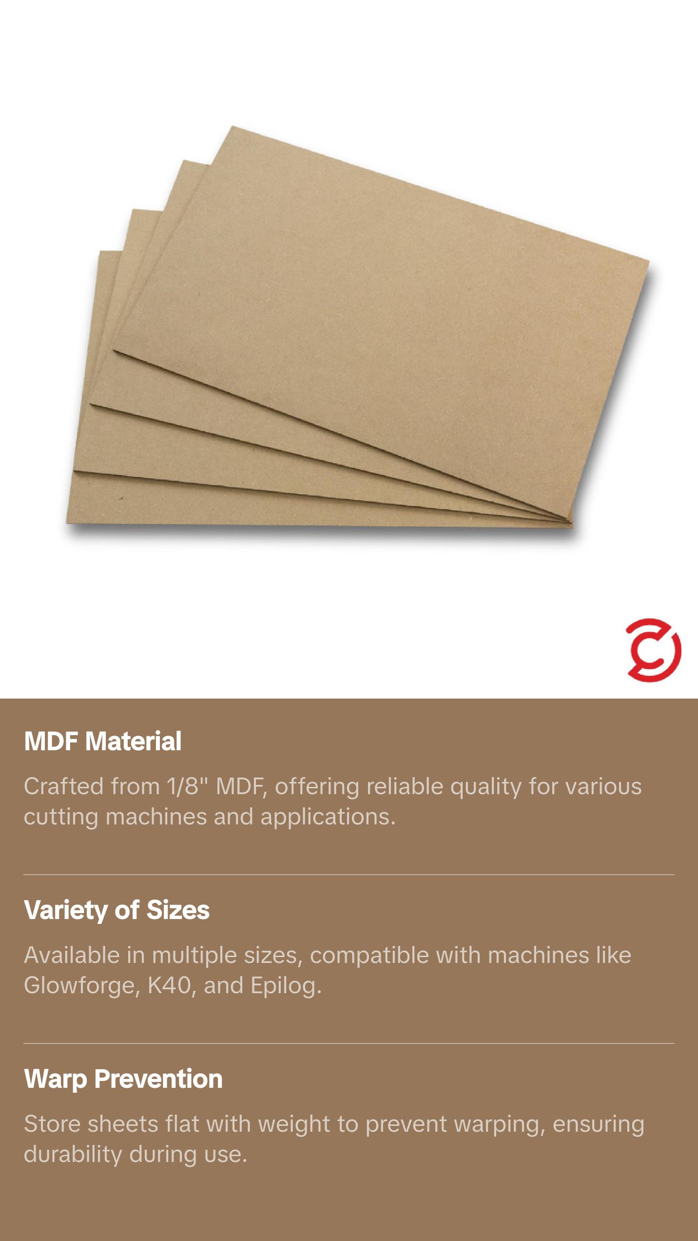1/8" MDF Pack (Free Shipping)