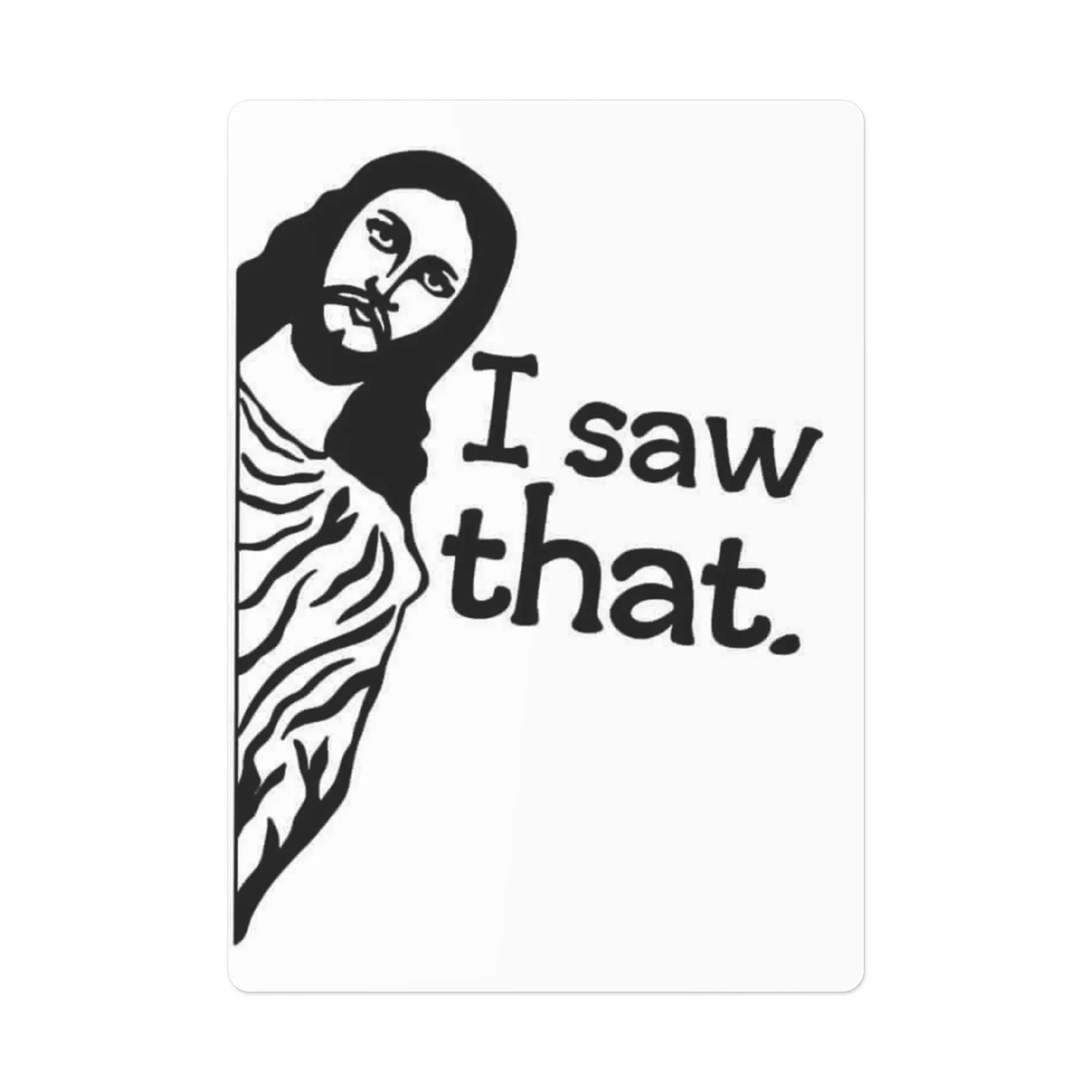 "I Saw That" Jesus Poker Cards