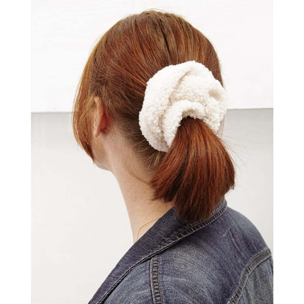 Teddy Scrunches Extra Large 2 pack camel and ivory