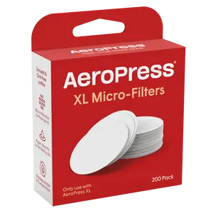 AeroPress XL Micro-Filters - 200 Pack, Smooth Grit-Free Coffee Filters for AeroPress XL Coffee Maker, Biodegradable & Compostable Kitchen Gadgets