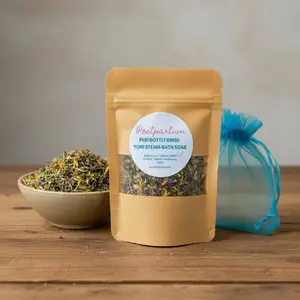 7+ Organic Womens Postpartum Yoni Steam/Soak/Sitz Herbal Blend w/ Katrafay + Red Raspberry + Witch Hazel + Yarrow + Roses