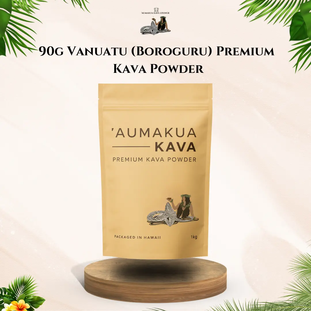 Premium Organic Vanuatu (Boroguru) Kava Powder - 100% Lateral Roots, 11-12% Kavalactones, Traditional Concentrated Kava Supplement, Natural Health & Herbal Supplements for Social Uplift, Natural Health Supplements