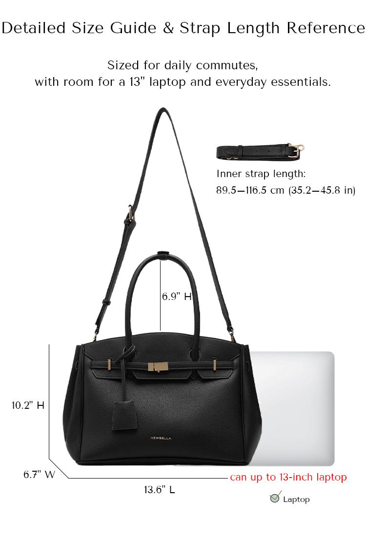NEWBELLA Miranda M 13-Inch Laptop Tote Bag with Organizer and Adjustable Crossbody Strap for Work and Office #sohoch