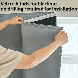 Blackout curtains, suitable for bedrooms, self-adhesive, for temporary use, easy to install, also suitable for kitchen curtains and window curtains.