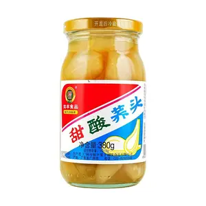 RUFENG Sweet and Sour Preserved Mustard Greens 380g - Authentic Zengcheng Specialty, Zha Cai Pickle for Rice, Noodles, Congee