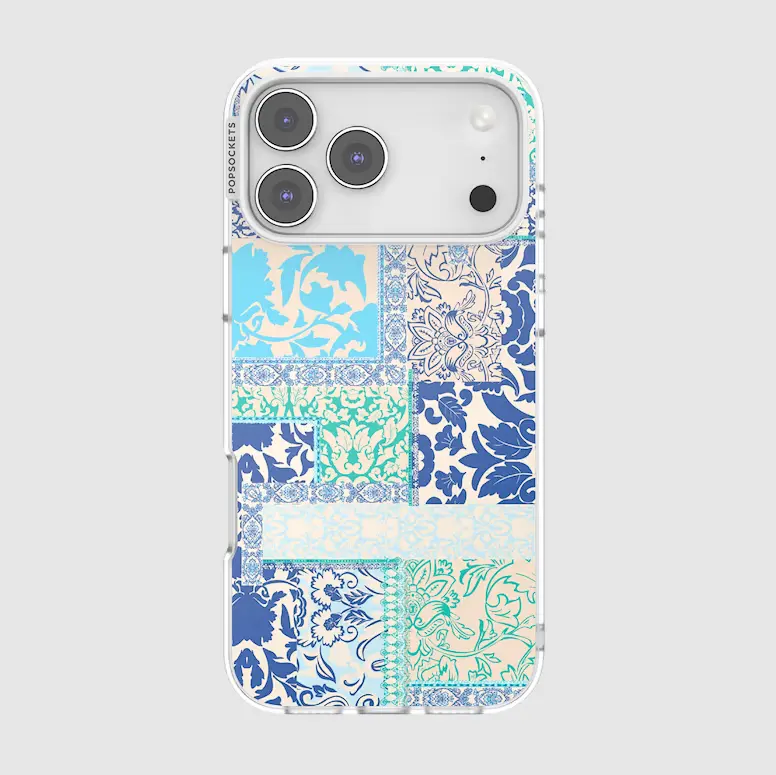 PopSockets Tapestry Blue MagSafe Protection Casing for iPhone 17 Pro Max, MagSafe-Compatible Mobile Phone Case, Phone & Electronics Accessory, Magsafe Compatible With Magsafe