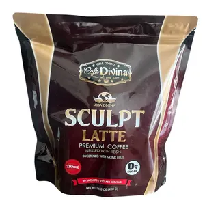 Sculpt Latte Premium Coffee Infused with Reishi 210g Sweetened with Monk Fruit Beverage Perfume No Sugar Added