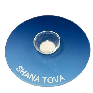 Acrylic Honey  Tray with Stick – Lazy Susan Blue Ombre