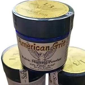 4 Pack - American Grit Fulvic Acid Supplement - 1 Year Supply with 70+ Trace Minerals, 13+ Amino Acids, and 14+ Organic Acids - Dietary, Edible