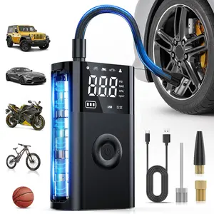 Nilight Portable Wireless Tire Inflator Tool, 12VDC Rechargeable Battery-Powered 150PSI Quick Fill Inflator with Auto Shutoff & Gauge for Car, Motorcycle Vehicles Offroad Air Compressor