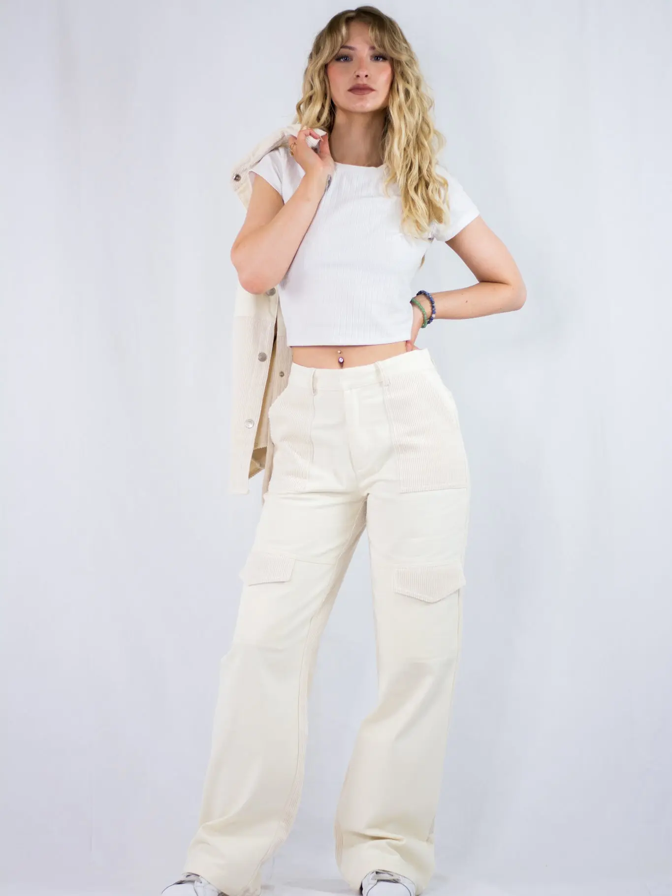 The Boyfriend Corduroy Cargo Pants