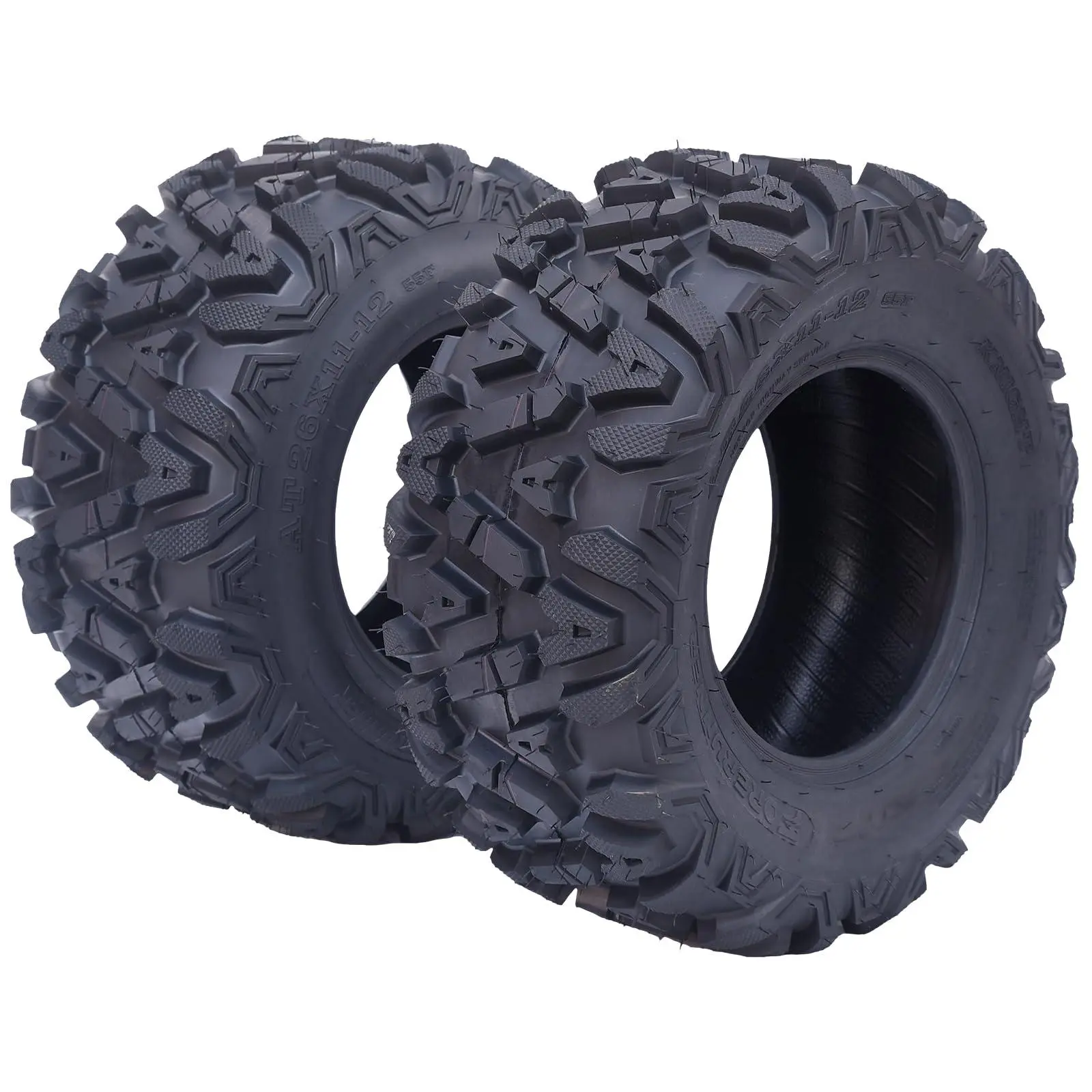 Durable All-Terrain ATV/UTV Tires – 26x12-12, 6PR Tubeless, Deep Grip, Mud Sand Trail, Directional, Fits Passenger ATVs – AT26x12-12-6PR TL KNIGHT