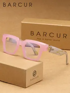 BARCUR Retro Color Scheme, Not Easily Deformed, Anti Blue Light Glasses, Square Eyeglasses, Men'S And Women'S Square Frame, Small Face, Daily Learning, Office Games, Reduce Blue Light, Outdoor Activities, Square Frames Eyeglass
