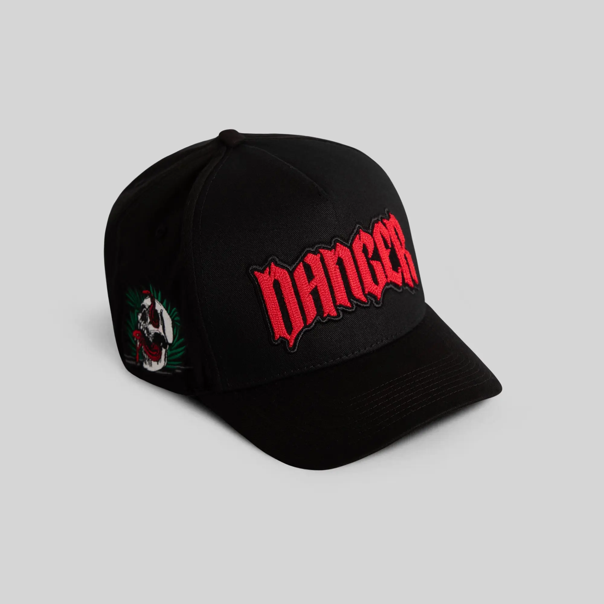 Field Grade Danger Twill Trucker Hat Black | trucker hat | twill | snapback | adjustable | embroidered | casual | unisex | bold | dad hat | distressed | streetwear | sports | Trendy Hat 2026 | Streetwear Headwear | Fashion Cap | Summer Hat | Outdoor Cap