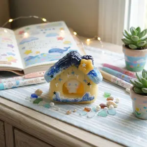 Pawtoto Starry Kitten Squishy Toy Handmade Food Grade Silicon Creamy Clay Feel Soft Quick Rebound