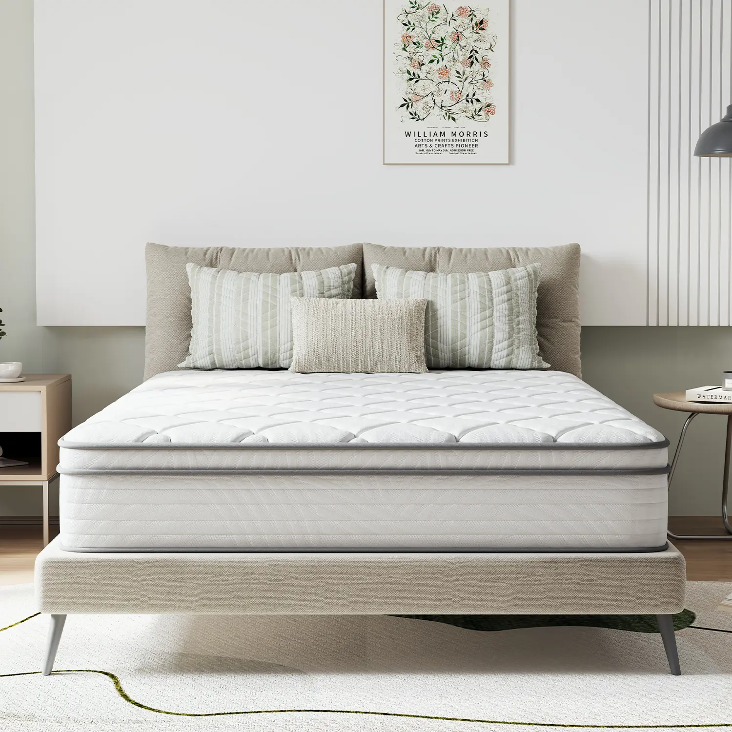 Fiberglass-Free Full/Queen/King Medium Gel Memory Foam Hybrid Mattress -12/14 Inch-Perfect Balance of Softness & Firmness: High-Quality Mattress for All Sleepers & Body Alignment-Motion Isolation Mattress,tiktokshopstockup