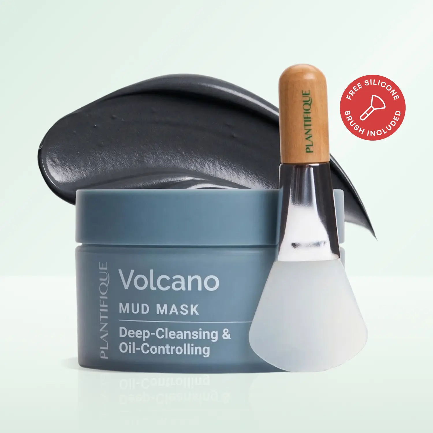 Plantifique Volcanic & Dead Sea Mud Mask with Charcoal & Hyaluronic Acid, Gentle Deep Cleansing Facial for Smoother Skin & Pore Care, Clay Mask, Acne Care Face Masks