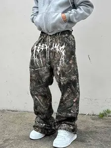 Men's Pants, Casual Fitted Trousers, Casual Streetwear Trousers, Street Fashion Casual Loose Trousers for Daily Wear, Men's Bottoms for Summer