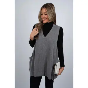 Need To Know Sweater Vest (Grey)