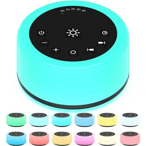 Sleep Sound Machine Night Light White Noise Machine with 30 Soothing Sounds & 12 Color Night Lights for Baby Kids Adults Brown Noise Machine with Timer & Continuous Play for Home Travel Office