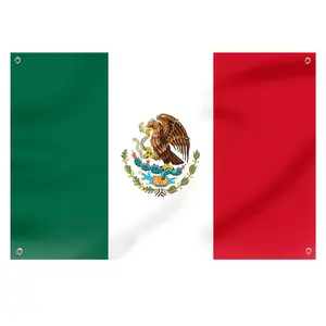 Mexico Mexican National 3x5Ft Flag Vivid Color Fade Poster Tapestry for Wall Hanging College Dorm Room Decor Outdoor Banner with 4 Brass Grommets