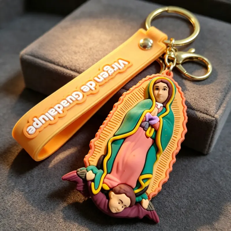 Decorative Charm Keychain with Wristlet, Cute Spiritual Charm Key Ring, Multi-Use Accessory for Keys, Bags, and Gifts for All Occasions